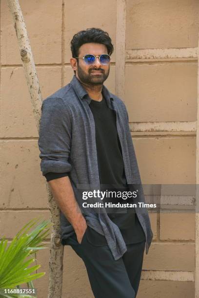 Indian actor Prabhas poses for a profile shoot during the promotion of his movie ‘Saaho’ on August 28, 2019 in New Delhi, India.