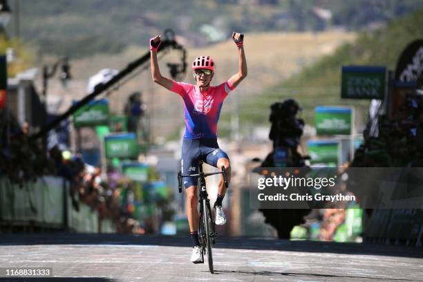 Arrival / Joe Dombrowski of The United States and Team EF Education First / Celebration / during the 15th Larry H. Miller Tour of Utah 2019, Stage 6...