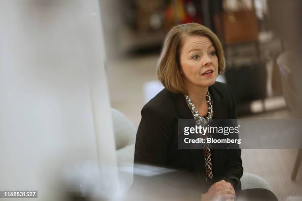 Jill Soltau, chief executive officer of JC Penney Co., speaks during an interview in Fort Worth, Texas, U.S., on Wednesday, Sept. 11, 2019. Soltau is...