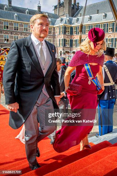 King Willem-Alexander of The Netherlands and Queen Maxima of The Netherlands during Prinsjesdag the opening of the parliamentary year on September...