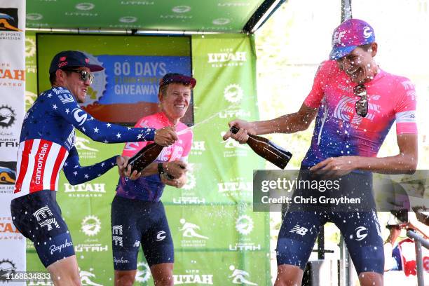 Podium / Lawson Craddock of The United States and Team EF Education First / Joe Dombrowski of The United States and Team EF Education First / Alex...