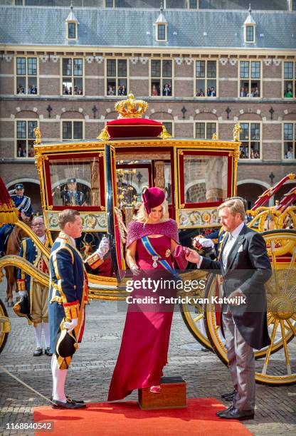 King Willem-Alexander of The Netherlands and Queen Maxima of The Netherlands during Prinsjesdag the opening of the parliamentary year on September...