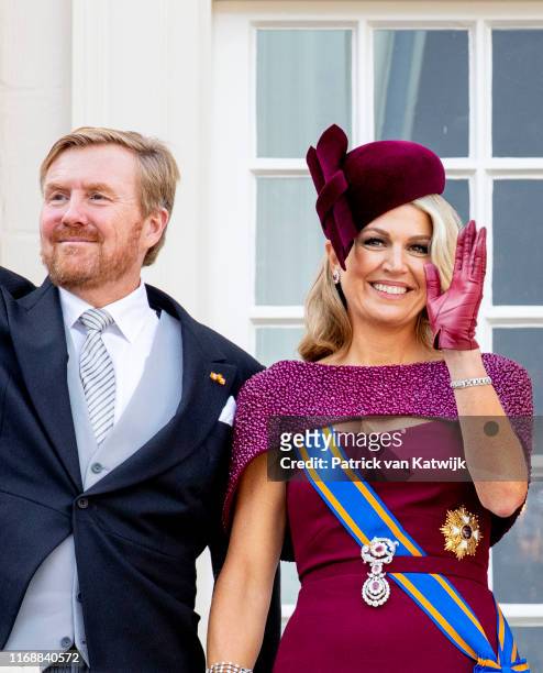 King Willem-Alexander of The Netherlands and Queen Maxima of The Netherlands during Prinsjesdag the opening of the parliamentary year on September...