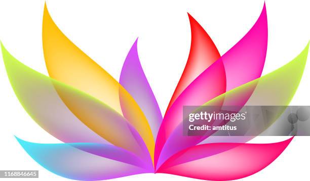 colorful flower - petal stock illustrations