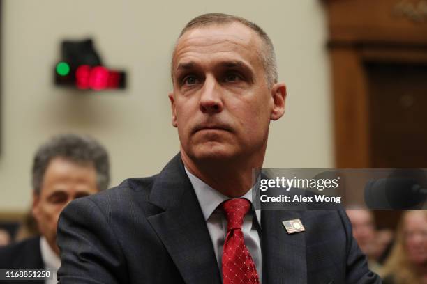 Former Trump campaign manager Corey Lewandowski arrives to testify during a hearing before the House Judiciary Committee in the Rayburn House Office...
