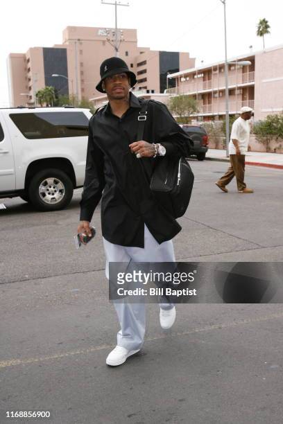 Allen Iverson arrives prior to the 58th NBA All-Star Game, part of 2009 NBA All-Star Weekend, at US Airways Center on February 15, 2009 in Phoenix,...