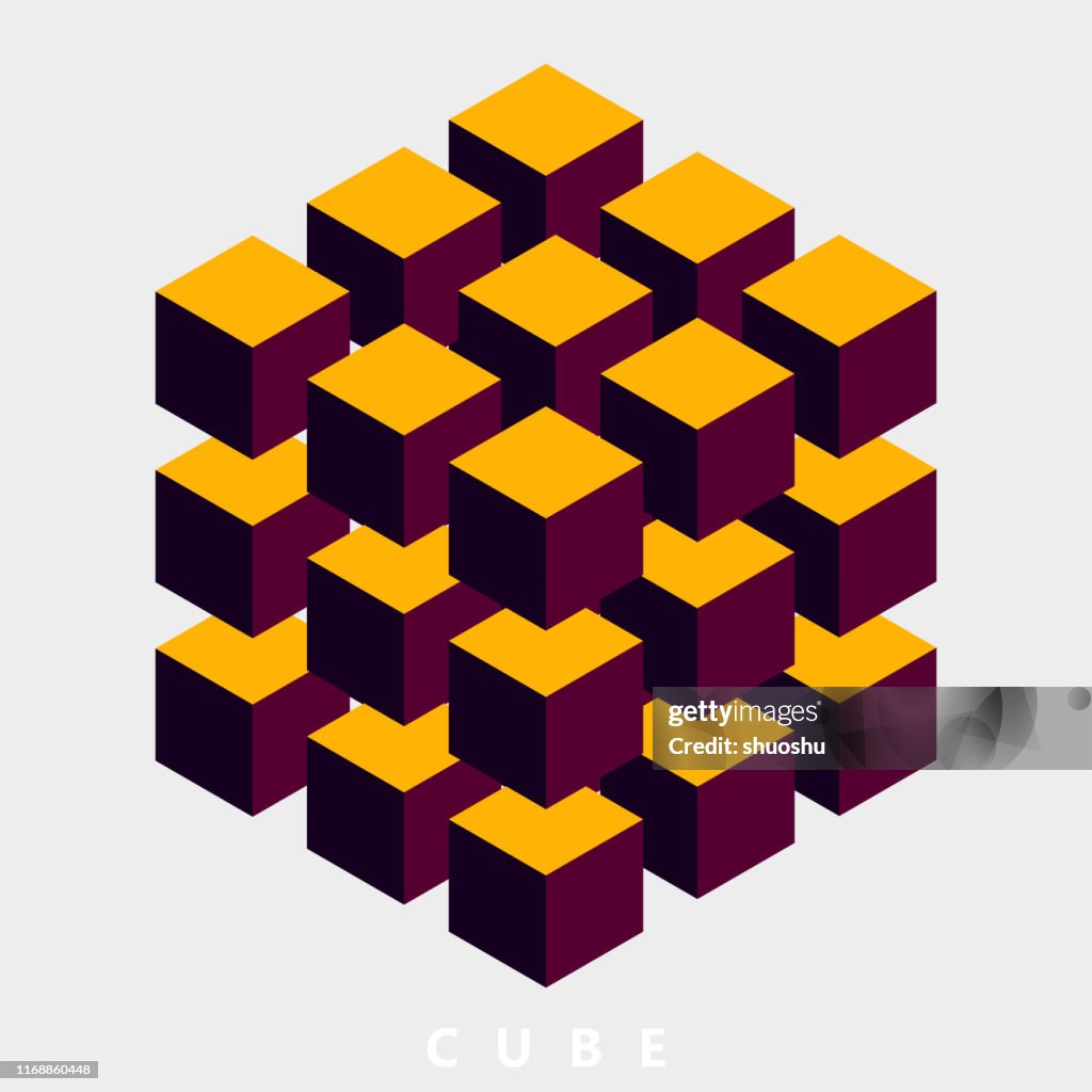 Group Cube Color Color Group Of Cube Pattern High-Res Vector Graphic - Getty Images