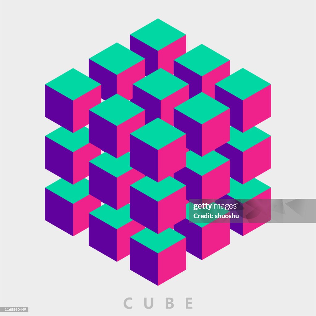 Color group of cube pattern