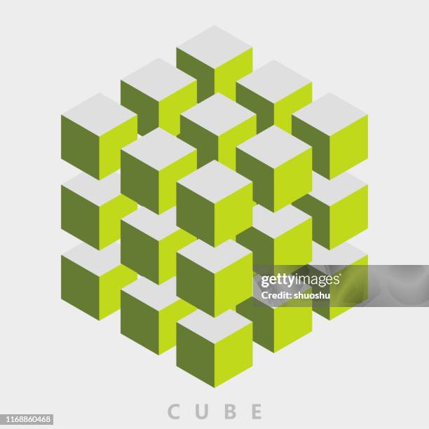 3d geometrische würfelmuster für design - würfel stock-grafiken, -clipart, -cartoons und -symbole