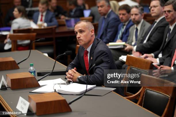 Former Trump campaign manager Corey Lewandowski testifies during a hearing before the House Judiciary Committee in the Rayburn House Office Building...