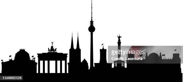 berlin - stadtsilhouette stock-grafiken, -clipart, -cartoons und -symbole
