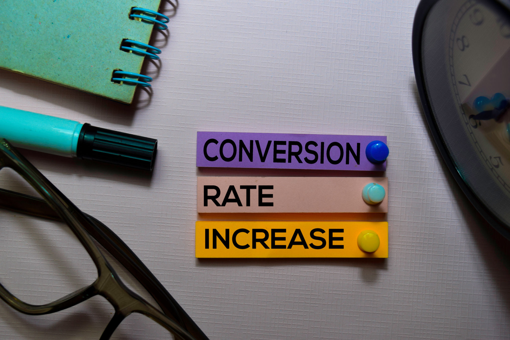 Conversion Rate Increase (CRI) text on sticky notes isolated on office desk Conversion Rate Increase (CRI) text on sticky notes isolated on office desk