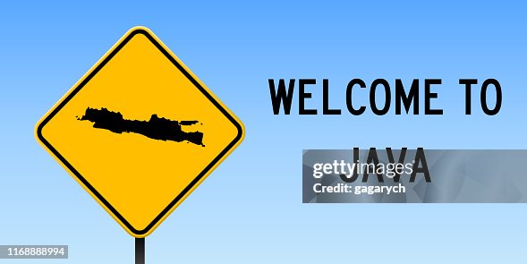 Java Map On Road Sign High-Res Vector Graphic - Getty Images