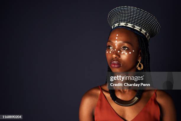 looking to her future while staying true to her past - zulu woman stock pictures, royalty-free photos & images