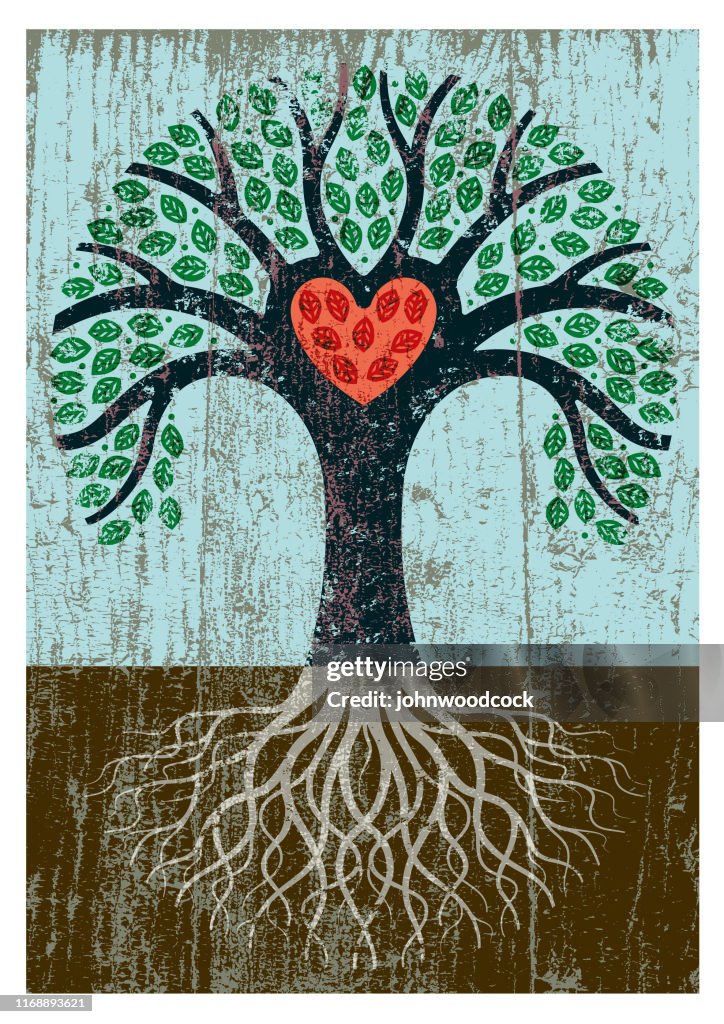 Peeling Paint Tree illustration