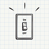 Light switch doodle icon