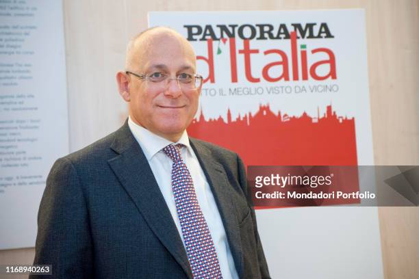 The assessor for Economic Development of Regione Lombardia Mauro Parolini attending the debate: Milano motore dellíItalia, during the event Panorama...