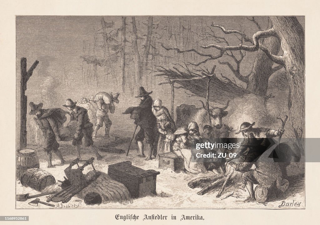 Colonos ingleses en América, siglo XVII, publicado en 1876
