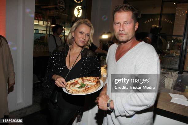 Nova Meierhenrich and Til Schweiger during the Pizza Opening "Henry likes Pizza" at Barefood Deli of Til Schweiger, on September 17, 2019 in Hamburg,...