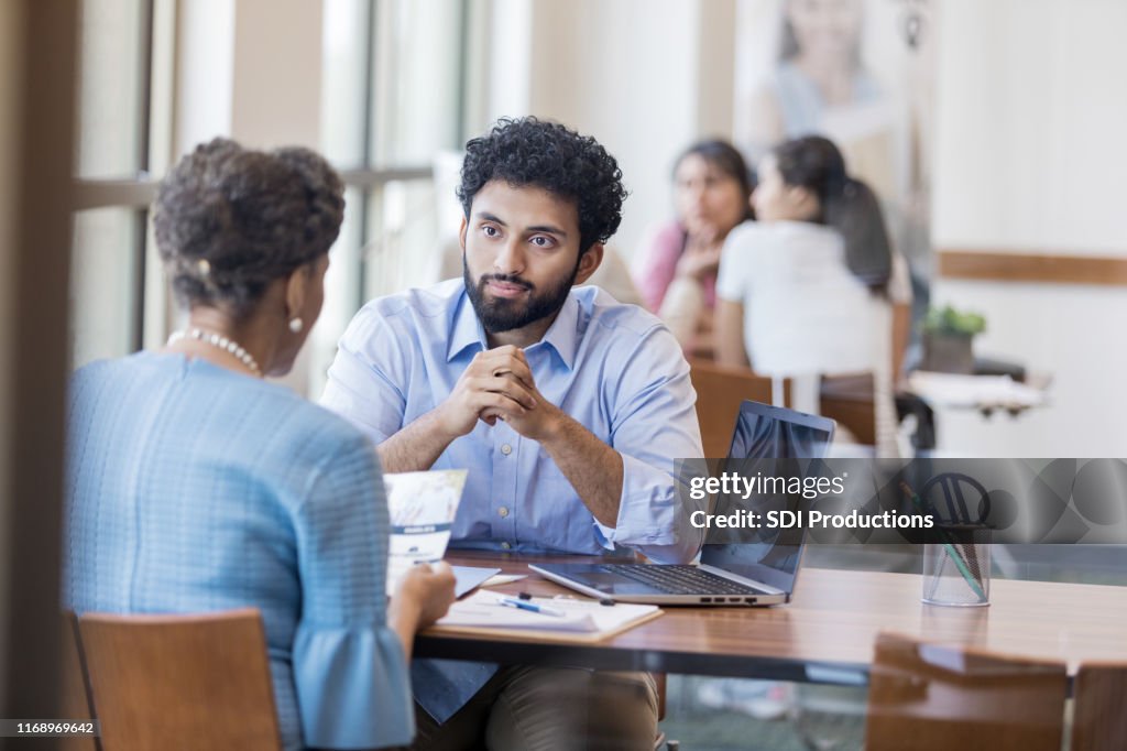 Bank customer considers opening a new account