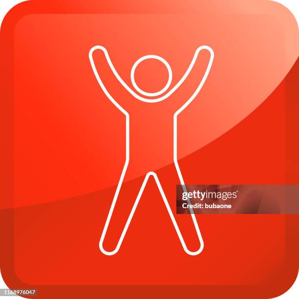 icon of a man doing jumping jacks - jumping jack exercise stock illustrations