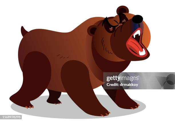 angry bear - nyse icon stock illustrations