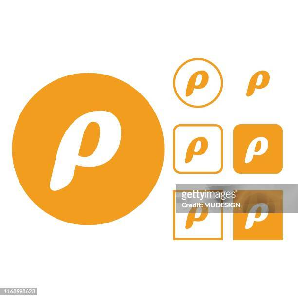 letter p logo icon - p stock illustrations