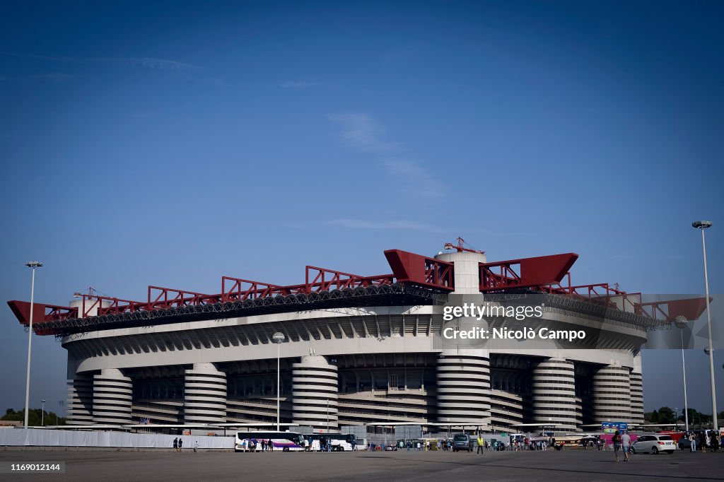 General view of Giuseppe Meazza stadium (also known as San...