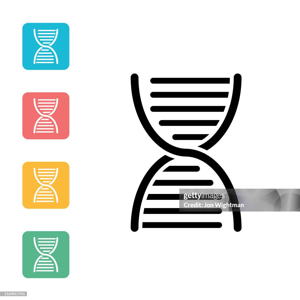 Medical Line Icon - DNA Helix