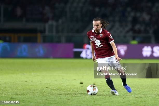 Diego Laxalt of Torino FC in action during the the Serie A match between Torino Fc and Us Lecce. US Lecce wins 2-1 over Torino Fc.