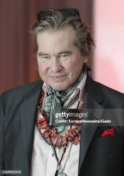 Actor Val Kilmer visits the United Nations headquarters in New York City, New York to promote the 17 Sustainable Development Goals initiative, July...