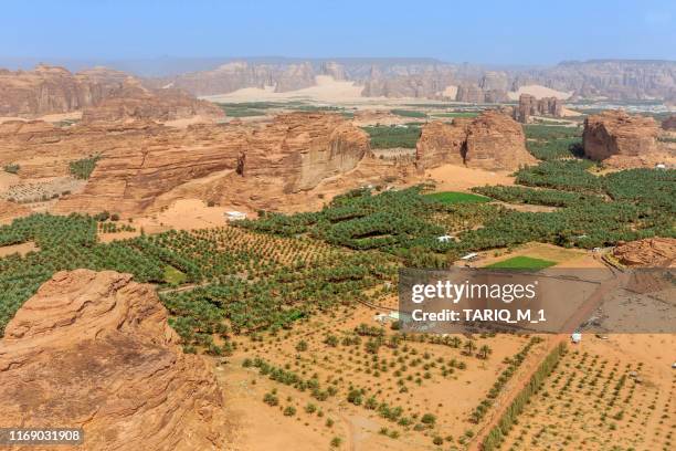 aerial view of dedan, riyadh, saudi arabia - riyadh stock pictures, royalty-free photos & images