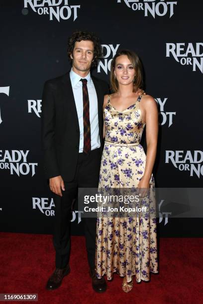 Adam Brody and Leighton Meester attend the LA Screening Of Fox Searchlight's "Ready Or Not" at ArcLight Culver City on August 19, 2019 in Culver...