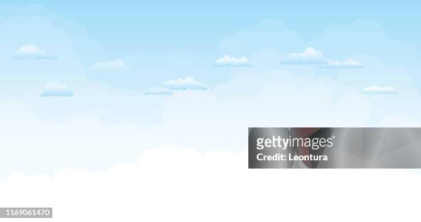 illustrazioni stock, clip art, cartoni animati e icone di tendenza di cielo - nube