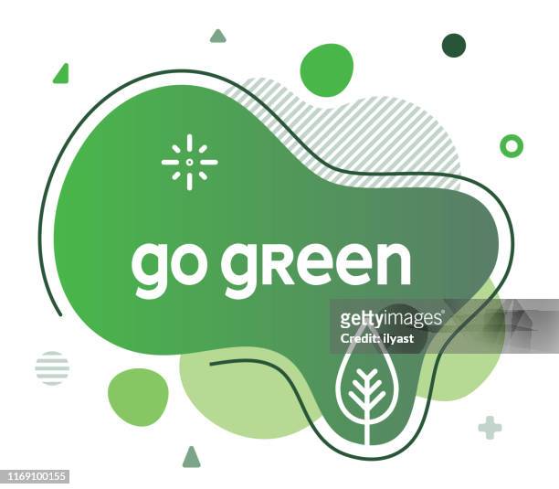 go green social media advertisement banner - environmental issues stock illustrations