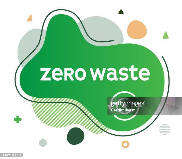 zero waste abstract web banner illustration - special waste stock illustrations