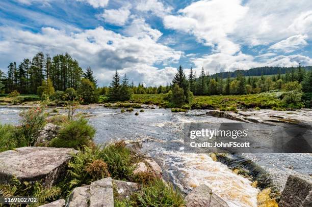 kleine schotse rivier in zuid-west schotland - galloway schotland stockfoto's en -beelden