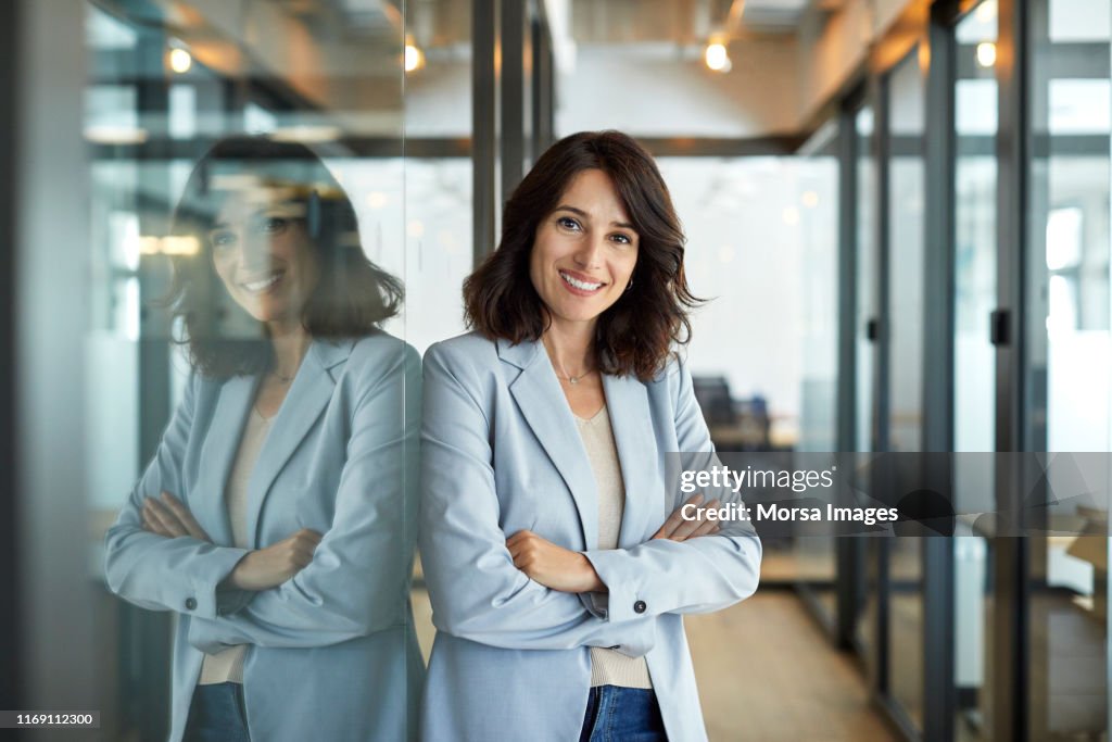 Portrait of confident businesswoman in office