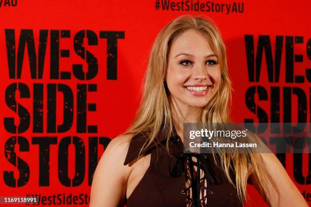 Olivia Deeble attends opening night of West Side Story at Sydney Opera House on August 20, 2019 in Sydney, Australia.