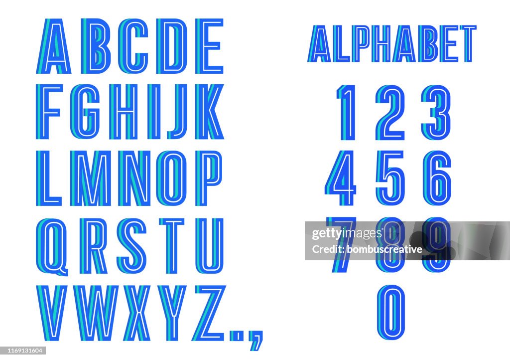 Vector stylish alphabet