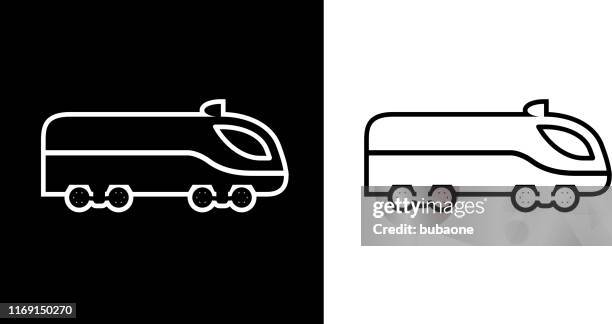 mass transit train side view icon - bullet train stock illustrations