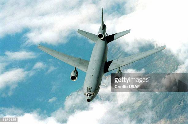 Extender tanker/transport aircraft, like the one shown in this undated photo, continues to provide aerial refueling and cargo delivery services in...