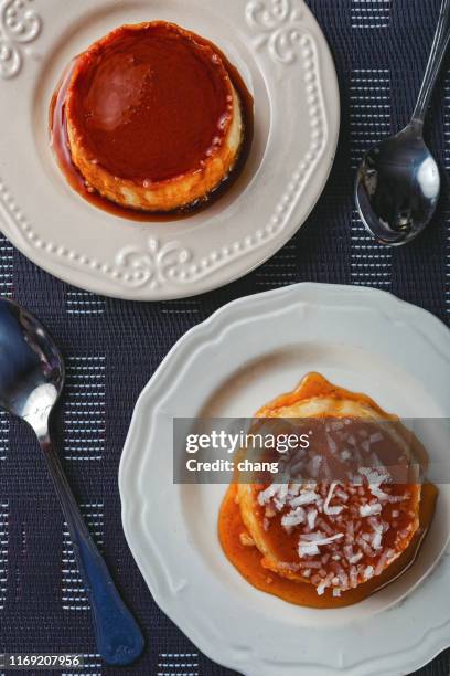 flan - pudim-de-leite imagens e fotografias de stock