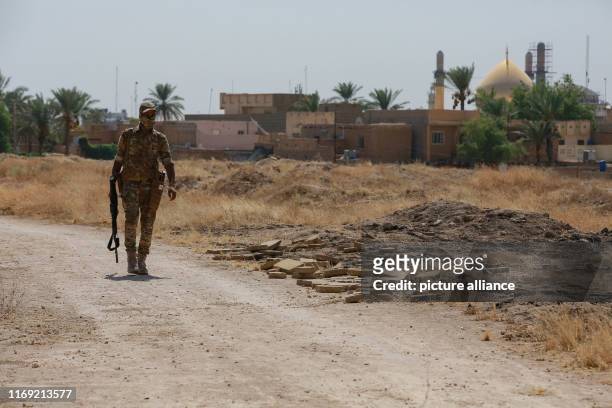 September 2019, Iraq, Samarra: A member of the Peace Companies , an Iraqi armed group linked to Iraq's Shia community and part of the Iraqi...