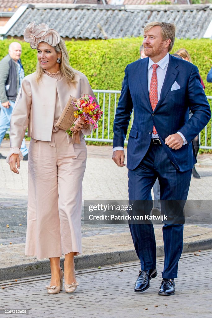 King Willem-Alexander Of The Netherlands and Queen Maxima Of The Netherlands Visit Drenthe Province