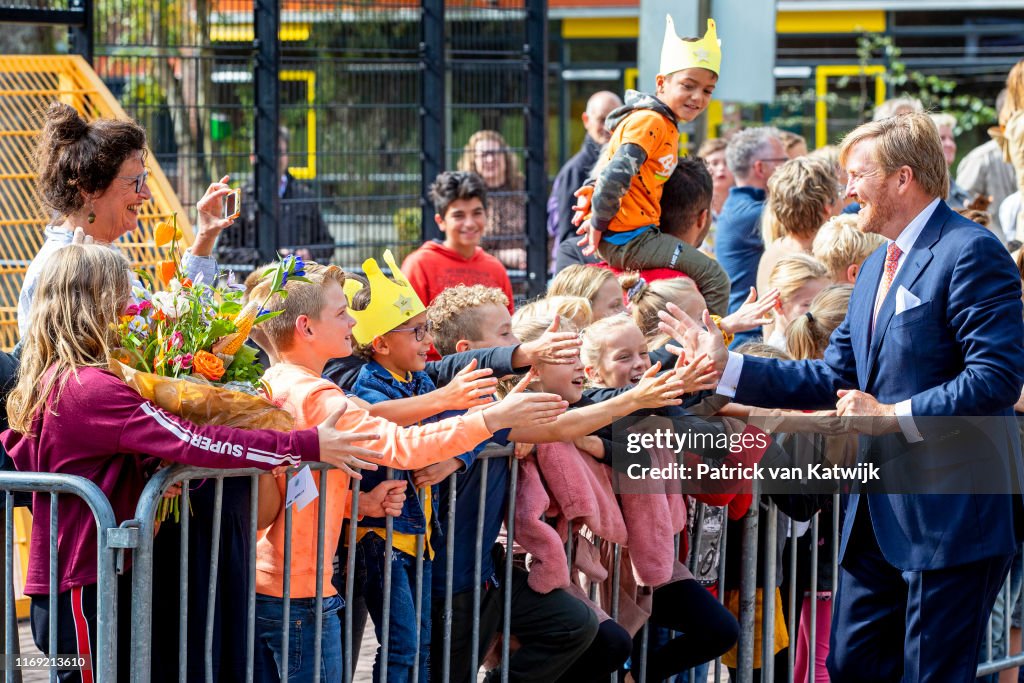 King Willem-Alexander Of The Netherlands and Queen Maxima Of The Netherlands Visit Drenthe Province