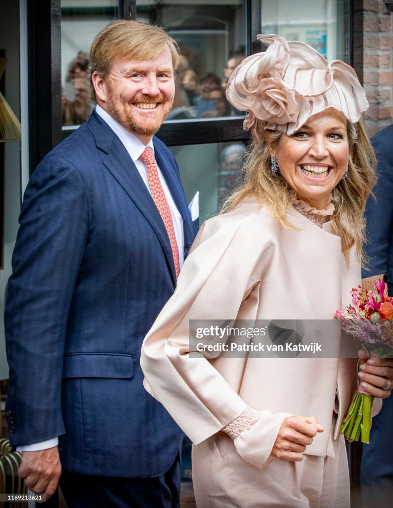 King Willem-Alexander Of The Netherlands and Queen Maxima Of The Netherlands Visit Drenthe Province