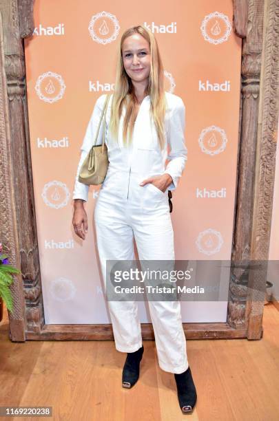 Esther Seibt attends the Khadi Naturkosmetik store event on September 18, 2019 in Berlin, Germany.