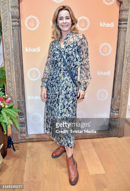 Bettina Cramer attends the Khadi Naturkosmetik store event on September 18, 2019 in Berlin, Germany.