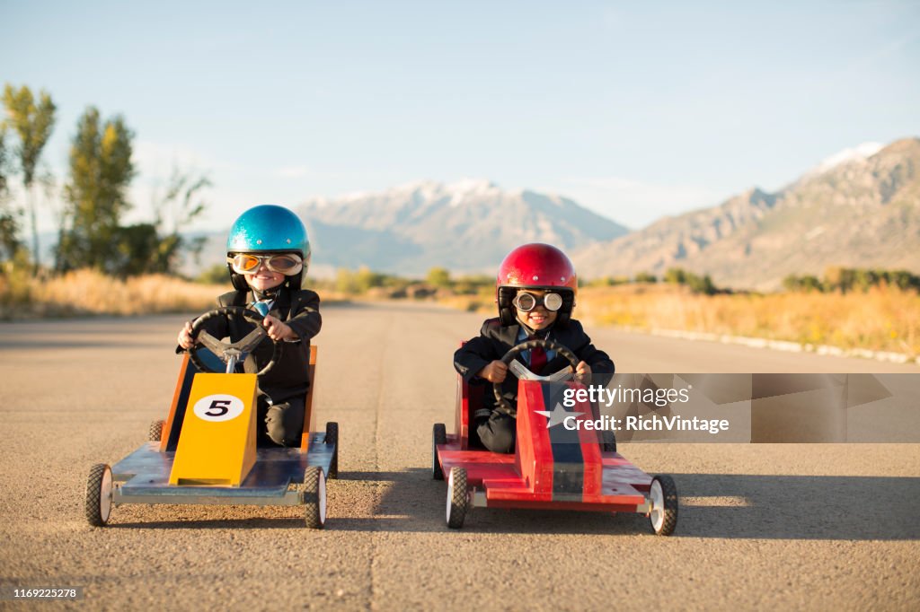 Young Business Boys Racing Toy Cars